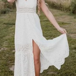 Levency Hollow Button Slip Maxi Dress 57 Levency Hollow Button Slip Maxi Dress