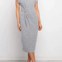 Levency New In Solid Twist Sleeveless Dress