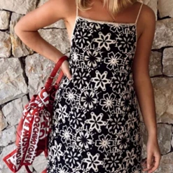 Levency Crochet Slip Mini Dress