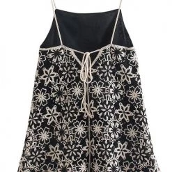 Levency Crochet Slip Mini Dress