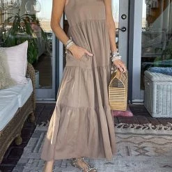 Levency Plaid Backless Slip Maxi Dress New In 30 Levency Plaid Backless Slip Maxi Dress New In