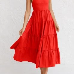 Levency Plaid Backless Slip Maxi Dress New In