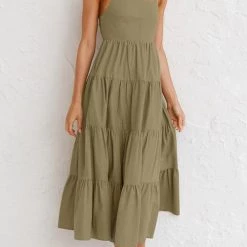 Levency Plaid Backless Slip Maxi Dress New In 41 Levency Plaid Backless Slip Maxi Dress New In