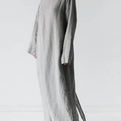 Levency New In Linen Tie Belt Long Sleeve Maxi Dress 13 Levency New In Linen Tie Belt Long Sleeve Maxi Dress
