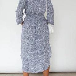 Levency New In Floral Button Bleted Long Shirt Dress