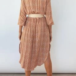 Levency New In Floral Button Bleted Long Shirt Dress