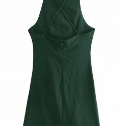 Levency New In Ruched Backless Slip Mini Dress