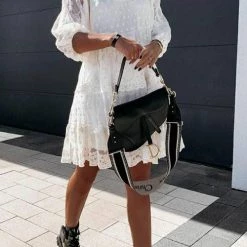 Levency Layer Lace Round Neck Tunic Dresses New In