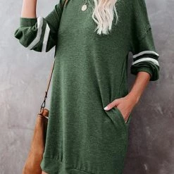 Levency Stripe Comfy Casual Mini Shift Dress