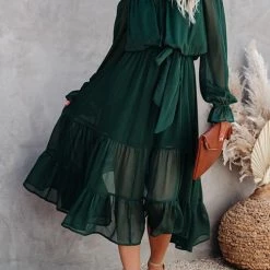 Levency New In Layer Ruffles Off Shoulder Belted Maxi Dress