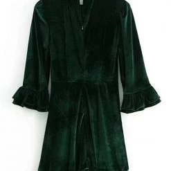 Levency Velvet Flares Hem Slim Mini Dress New In 13 Levency Velvet Flares Hem Slim Mini Dress New In