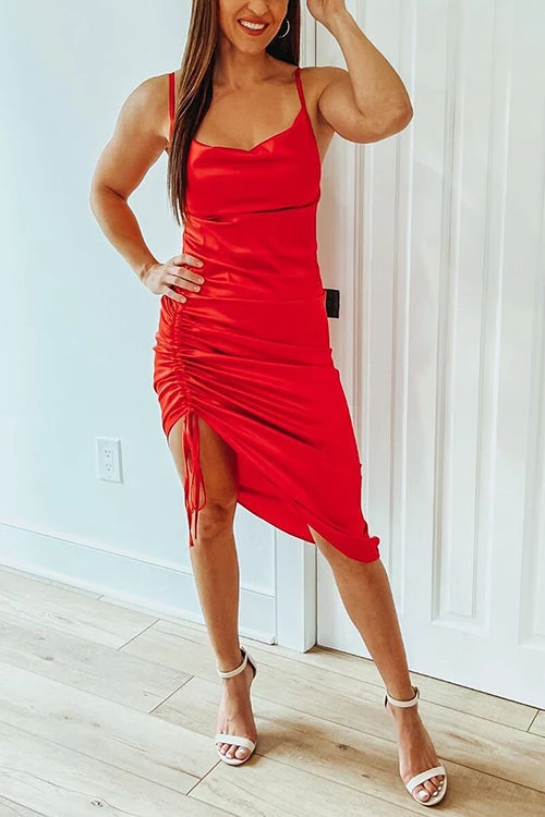 Levency New In Date Night Satin Midi Dress 3 Levency New In Date Night Satin Midi Dress