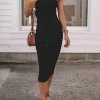 Levency Knit O Neck Tank Bodycon Dress New In