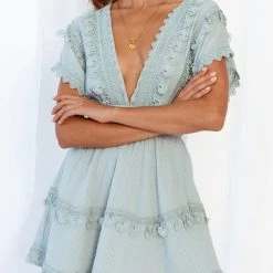 Levency Lace Hem V Neck Backless Mini Dress New In 14 Levency Lace Hem V Neck Backless Mini Dress New In