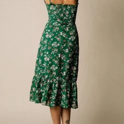 Levency Print Tie Slip Slim Midi Dress New In