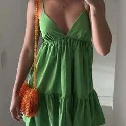 Levency New In V Neck Backless Slip Mini Dress 14 Levency New In V Neck Backless Slip Mini Dress