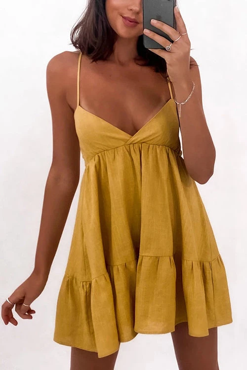 Levency New In V Neck Backless Slip Mini Dress 9 Levency New In V Neck Backless Slip Mini Dress