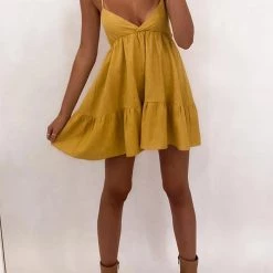 Levency New In V Neck Backless Slip Mini Dress 23 Levency New In V Neck Backless Slip Mini Dress