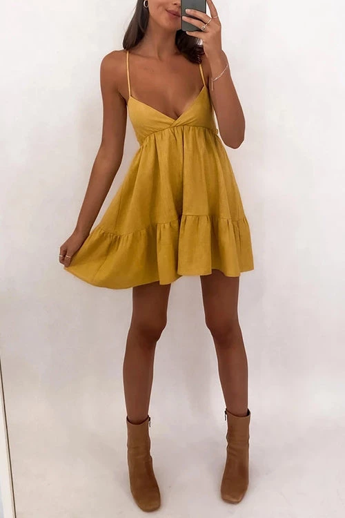 Levency New In V Neck Backless Slip Mini Dress 12 Levency New In V Neck Backless Slip Mini Dress