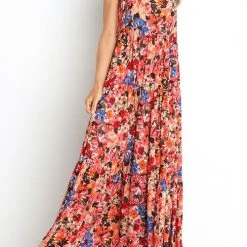 Levency New In Flroal Pockets Slip Maxi Dress