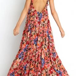 Levency New In Flroal Pockets Slip Maxi Dress