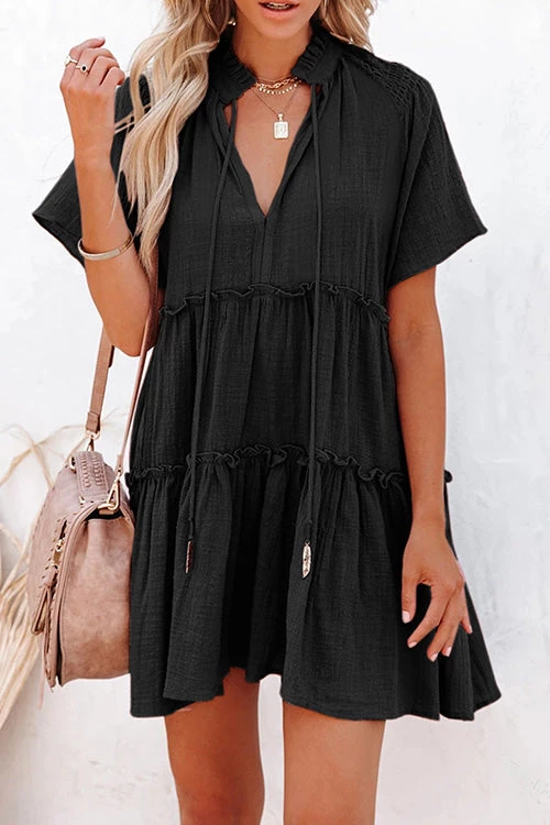 Levency V Neck Ruffles Mini Dress New In 3 Levency V Neck Ruffles Mini Dress New In