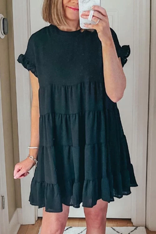 Levency New In Butterfly Sleeve Babydoll Dress 3 Levency New In Butterfly Sleeve Babydoll Dress