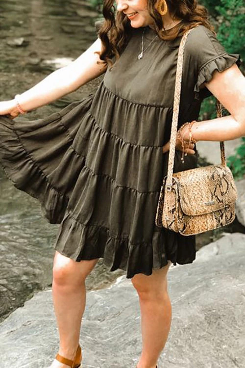 Levency New In Butterfly Sleeve Babydoll Dress 10 Levency New In Butterfly Sleeve Babydoll Dress