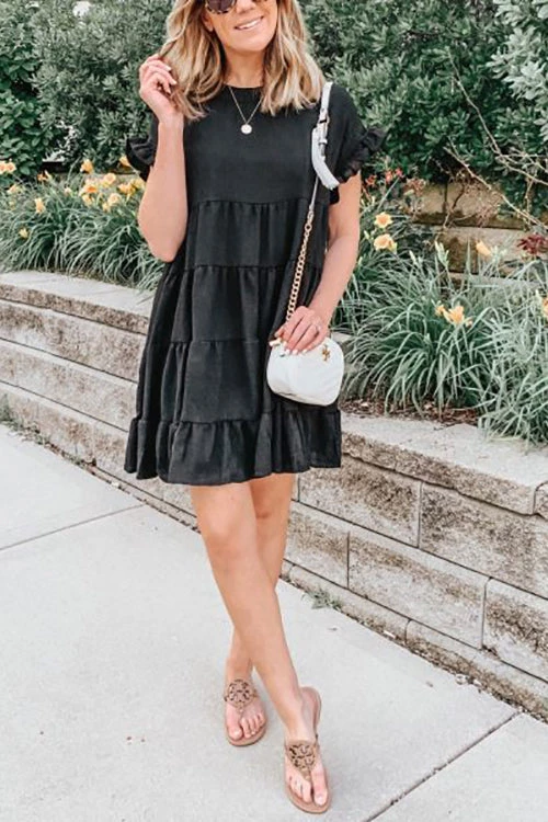 Levency New In Butterfly Sleeve Babydoll Dress 9 Levency New In Butterfly Sleeve Babydoll Dress