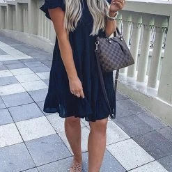 Levency New In Butterfly Sleeve Babydoll Dress 24 Levency New In Butterfly Sleeve Babydoll Dress