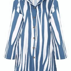 Levency New In Print Button Pockets Shirt Dress