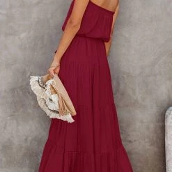 Levency Strapless Belted Maxi Dress New In