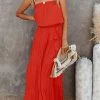 Levency Strapless Belted Maxi Dress New In