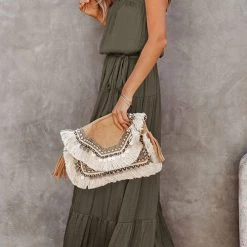 Levency Strapless Belted Maxi Dress New In