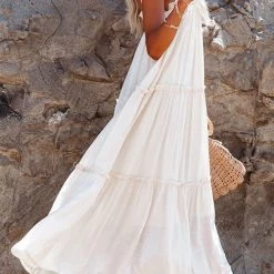 Levency Flowy Tiered Slip Maxi Dress New In