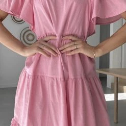 Levency Ruffles Off Shoulder Tiered Mini Dress