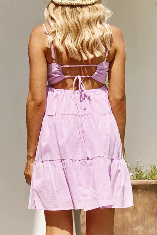 Levency New In Tiered Lace Back Slip Mini Dress 23 Levency New In Tiered Lace Back Slip Mini Dress