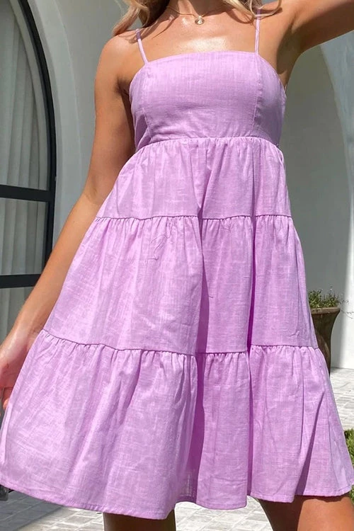 Levency New In Tiered Lace Back Slip Mini Dress 10 Levency New In Tiered Lace Back Slip Mini Dress