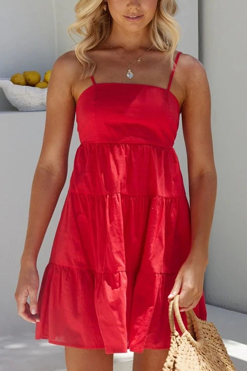 Levency New In Tiered Lace Back Slip Mini Dress 4 Levency New In Tiered Lace Back Slip Mini Dress