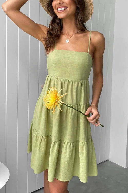 Levency New In Tiered Lace Back Slip Mini Dress 1 Levency New In Tiered Lace Back Slip Mini Dress