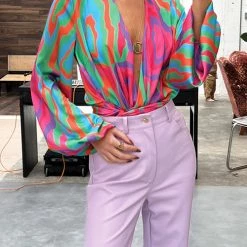 Levency New In Print Long Sleeve Wrap Mini Dress 13 Levency New In Print Long Sleeve Wrap Mini Dress