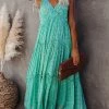 Levency Vacation Mood Metallic Polka Dot Maxi Dress New In