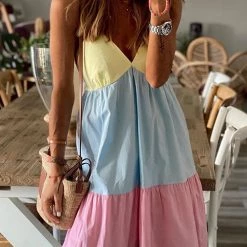 Levency Rainbow Kisses Slip Maxi Dress