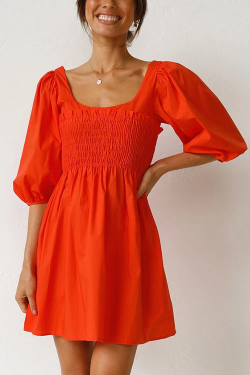 Levency New In Shirred Bodice Babydoll Mini Dress 8 Levency New In Shirred Bodice Babydoll Mini Dress