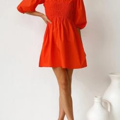 Levency New In Shirred Bodice Babydoll Mini Dress 25 Levency New In Shirred Bodice Babydoll Mini Dress