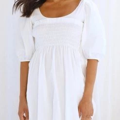 Levency New In Shirred Bodice Babydoll Mini Dress 20 Levency New In Shirred Bodice Babydoll Mini Dress