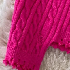 Levency New In Irregular Raw Eage Sweater Mini Dress