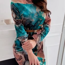 Levency Print Off Shoulder Bodycon Mini Dress New In