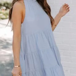 Levency Tiered Babydoll Tank Mini Dress