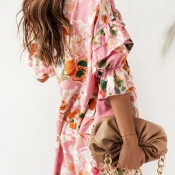 Levency New In Something Sweet Floral Shirt Dress